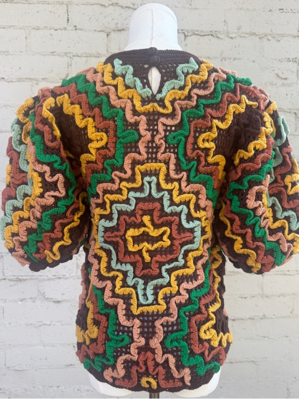 Ulla Johnson Kalila Top Fire Opal Crochet Short Sleeves Size P/S - Picture 7 of 16